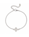Pulsera nudo de bruja doble,plateada