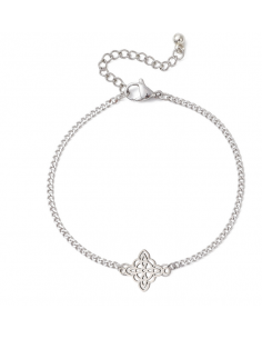 Pulsera nudo de bruja doble,plateada