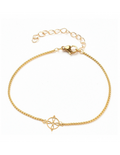 Pulsera nudo de bruja dorada