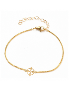 Pulsera nudo de bruja dorada